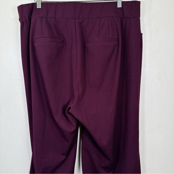 Torrid Womens Size 16 Pants Purple Wide  Leg Cropped Crepe Pockets Trousers - Picture 10 of 14